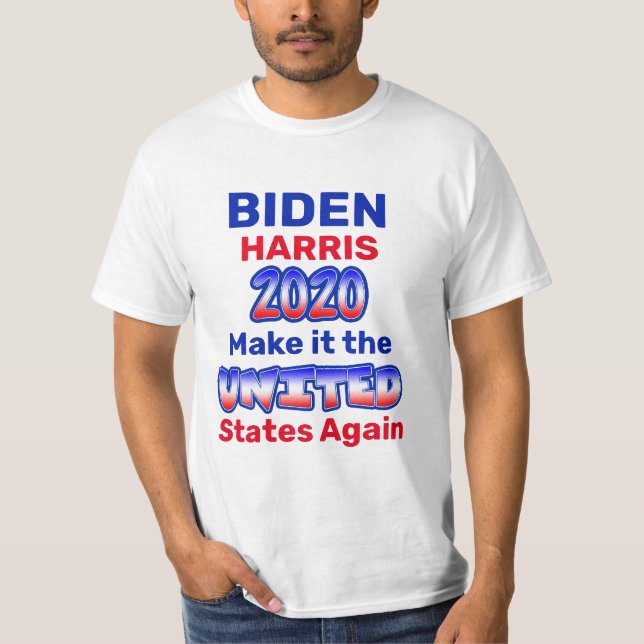 T-shirt Biden Harris fait à nouveau les Etats-Unis (Devant)