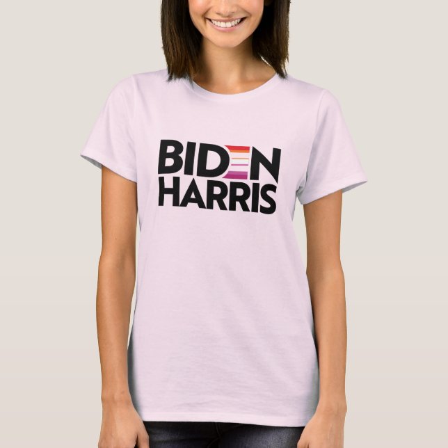 T-Shirt Biden Harris Fierté Lesbienne (Devant)