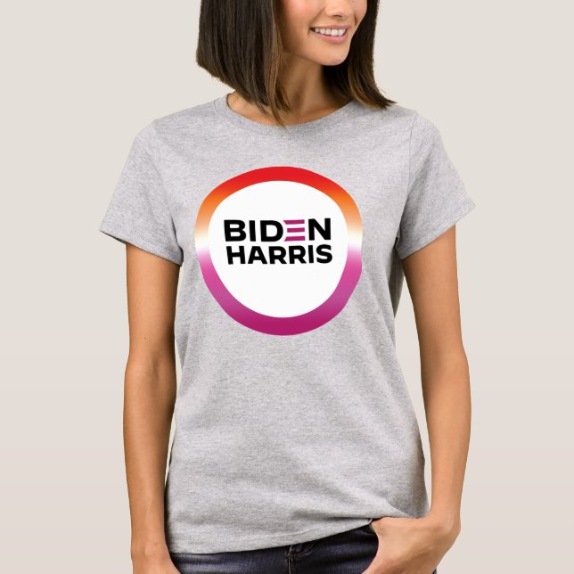 T-Shirt Biden Harris Fierté Lesbienne (Devant)