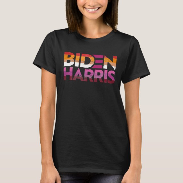 T-Shirt Biden Harris Fierté Lesbienne (Devant)