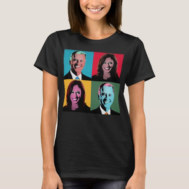 T-shirt BIDEN / HARRIS Pop Art Peinture (Devant)
