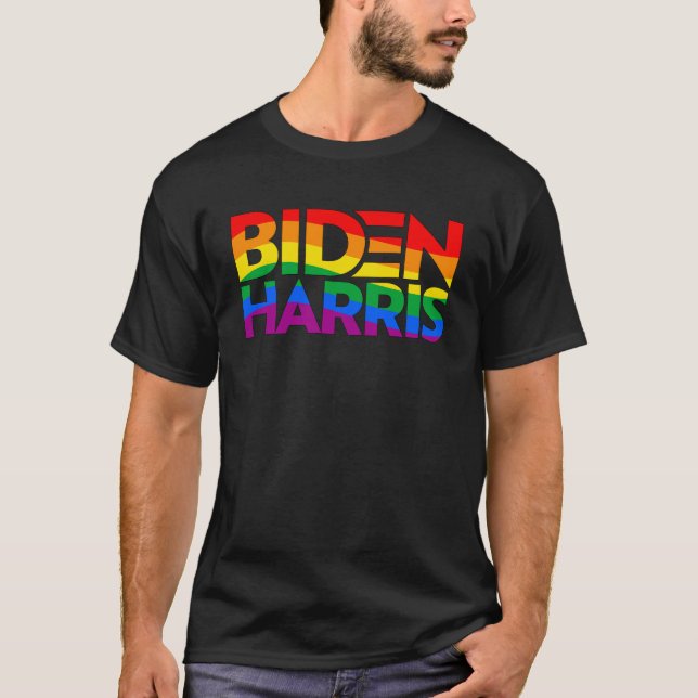 T-shirt Biden Harris Pride Rainbow (Devant)