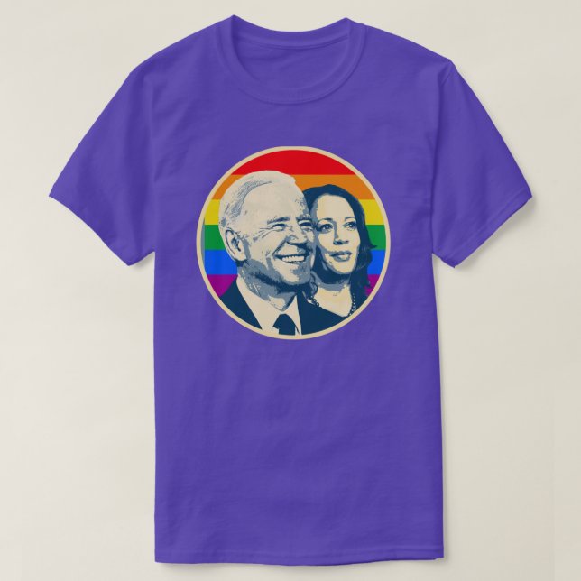 T-shirt Biden Harris Rainbow Pride (Design devant)