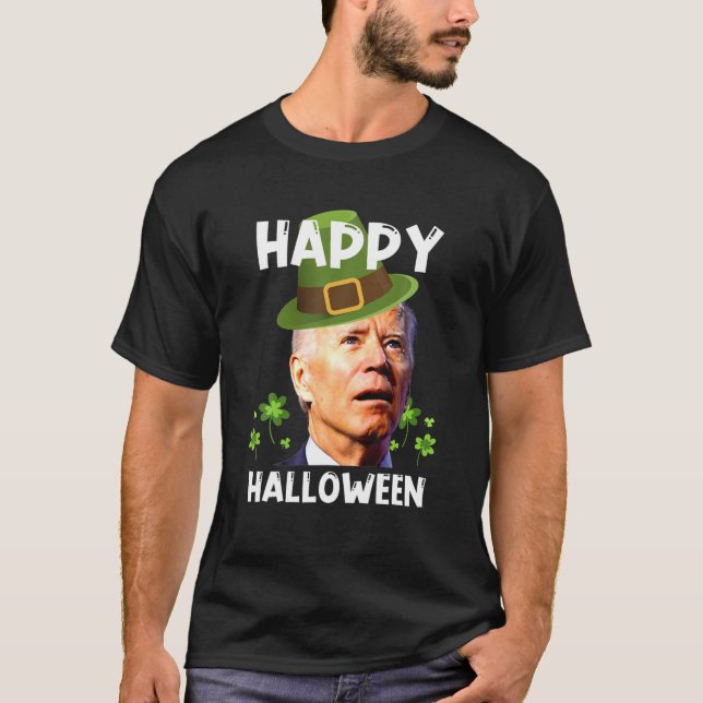 T-shirt Biden Leprechaun Confus Jour de la Saint Patrick H (Devant)