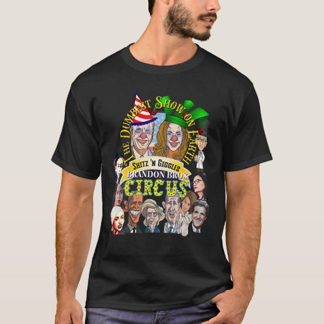 T-shirt Biden Liberal Democrat Circus Dumbest Obama Pelosi (Devant)