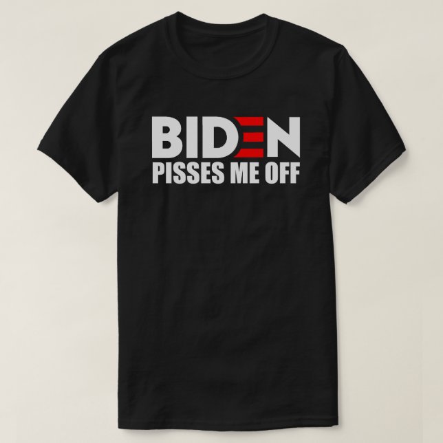 T-shirt BIDEN M'INQUIÈTE DE LA CAMPAGNE STYLE Anti Biden (Design devant)