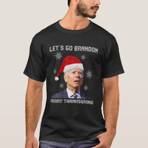T-shirt Biden Père Noël Joyeux Thanksgiving Allons Branson
