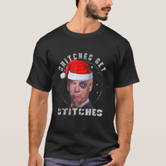 T-shirt Biden Père Noël Snitches Obtenez Des Points Drôle