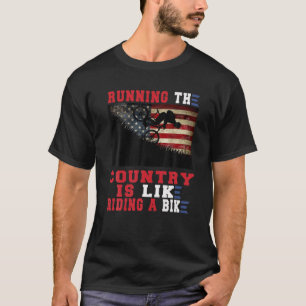 T-shirt Biden Vélo Courir Le Pays Est Comme Rid