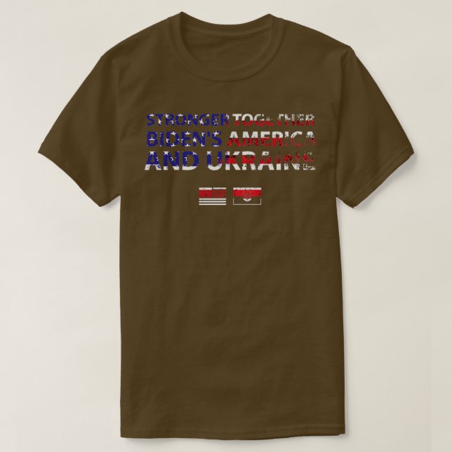 T-shirt Bidens America Ukraine Biden (Design devant)