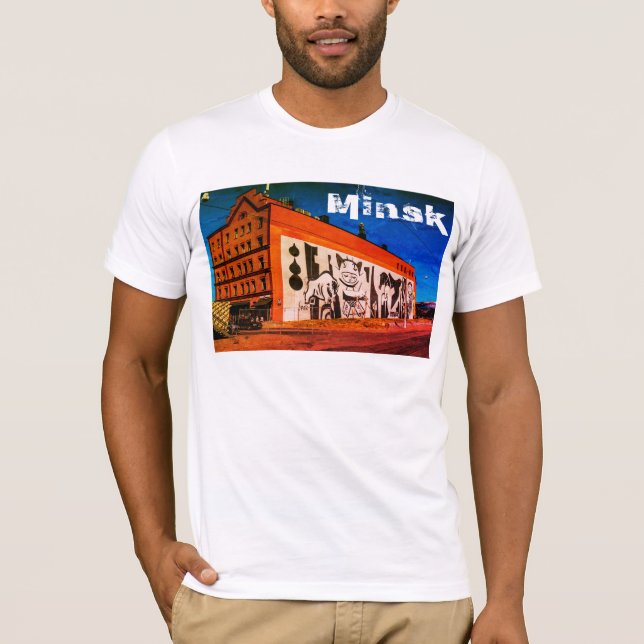 T-shirt BiélorБ е л а р ь у с  de Minsk   Architecture Gra (Devant)