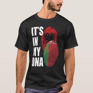 T-shirt Biélorusse Et Albanais Mélangent Le Drapeau ADN Pa