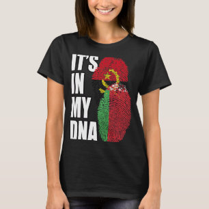 T-shirt Biélorusse Et Angolais Mélangent L'ADN Drapeau Pat