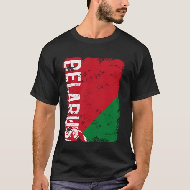 T-shirt Biélorussie Fierté du drapeau biélorusse racines p (Devant)