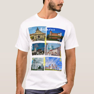 T-shirt Biélorussie Minsk Grodno Mir Architecture du châte