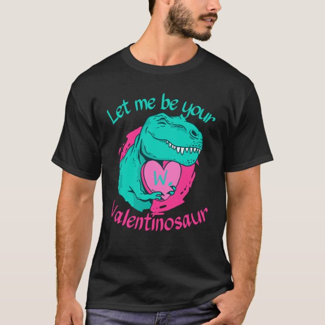 T-shirt Bien-aimé W Initial Laissez-moi par vos Valentines (Devant)