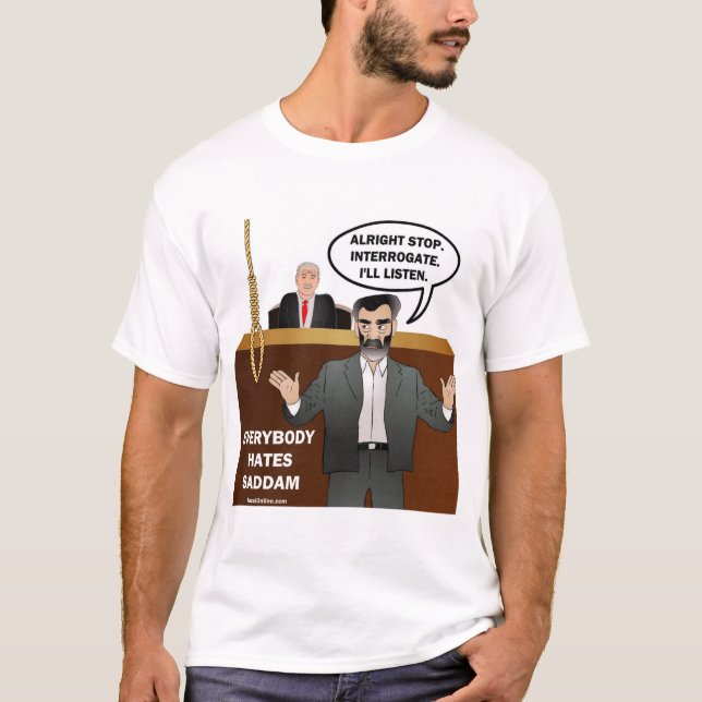 T-shirt Bien arrêt. Interrogez. J'écouterai (Devant)