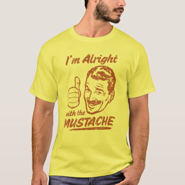 T-shirt Bien avec la chemise de moustache (Devant)