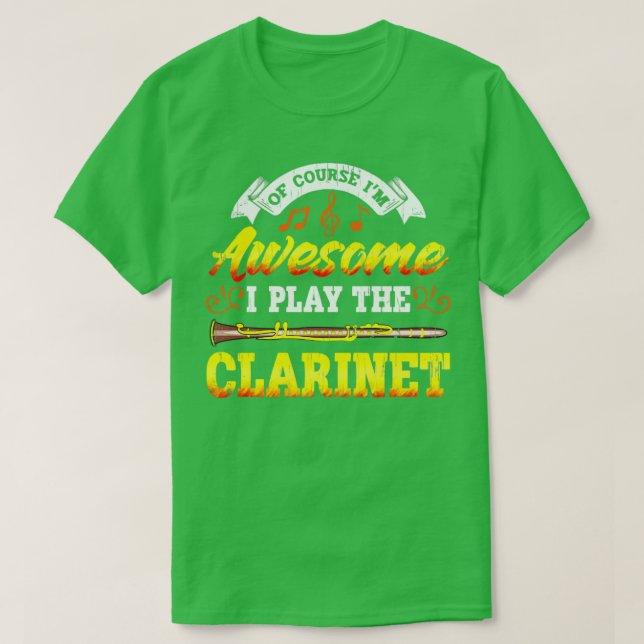 T-shirt Bien Sûr Je Suis Super Je Joue Au Clarinet (Design devant)