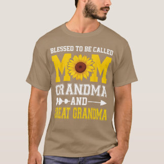 T-shirt Bienheureuse d'être appelée maman grand-mère arriè