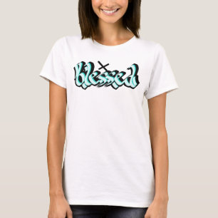 T-shirt Bienheureux calligraphie Art urbain