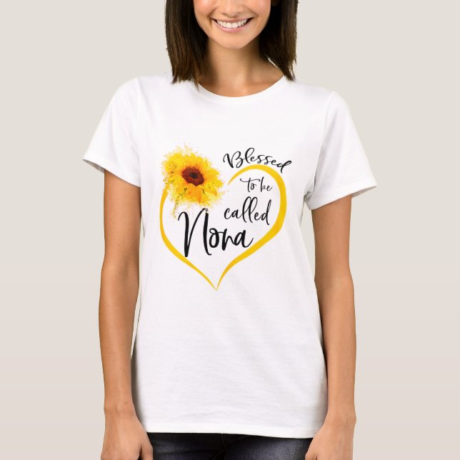 T-shirt Bienheureux d'être appelé don de tournesol (Devant)