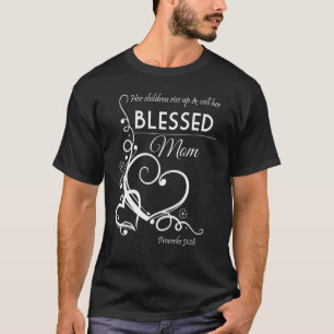 T-shirt Bienheureux Maman Proverbes 3128 Don chrétien pour