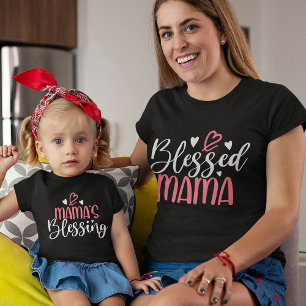 T-shirt Bienheureux maman qui correspond Parent et maman-e