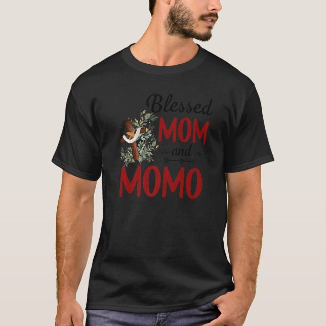 T-shirt Bienheureux Momo Pour Femmes Décor Fleur Momo (Devant)