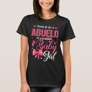 T-shirt Bientôt Abuelo D'une Belle Bébé Fille Gende