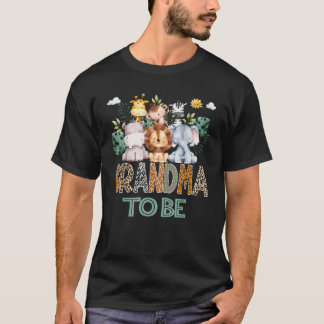 T-shirt Bientôt Être Grand-Mère Jungle Animal Safari Genre