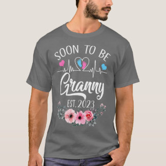 T-shirt Bientôt Être Granny Est 2023 Grossesse Florale Ann