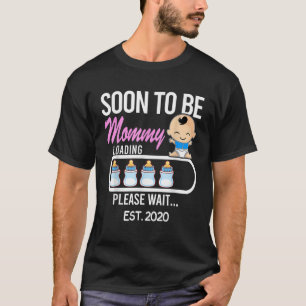 T-shirt Bientôt être maman EST 2020 2019 C'est un garçon F
