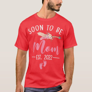 T-shirt Bientôt être maman Est 2022 Nouvelle mère Grossess