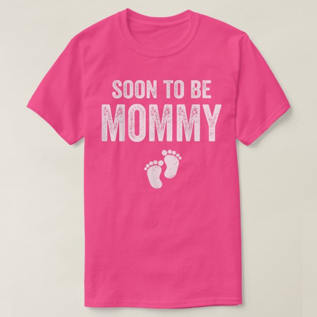 T-shirt Bientôt être maman maman drôle Grossesse drôle pou (Design devant)