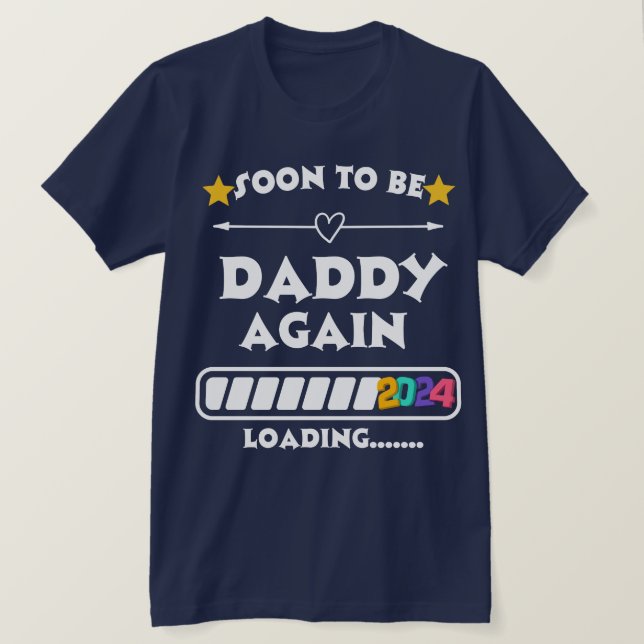 T-shirt Bientôt Être Papa 2024 (Design devant)