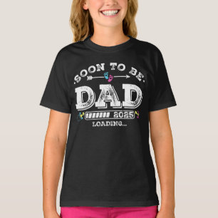 T-shirt Bientôt être papa 2025 Charger fille