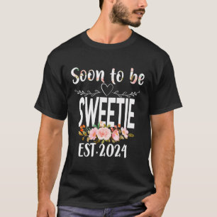 T-shirt Bientôt Être Sweetie Est2024 Correspondant Famille