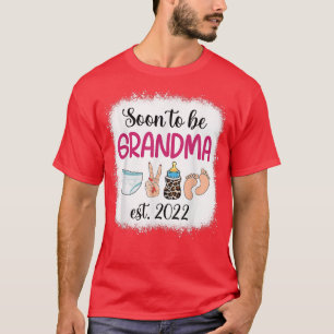 T-shirt Bientôt Grand-mère 2022 Fête des Mères Première Fê