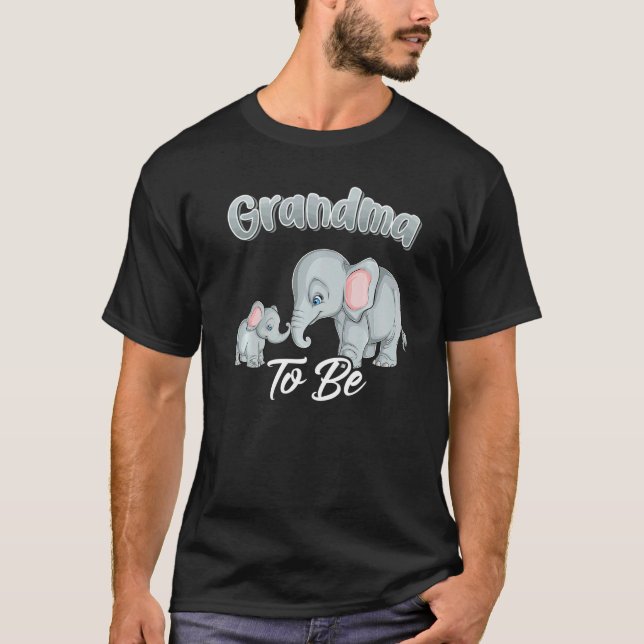 T-shirt Bientôt Grand-mère sera éléphant pour Gende Baby s (Devant)