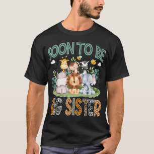 T-shirt Bientôt Grande Sœur Safari Animalier Jungle Genre