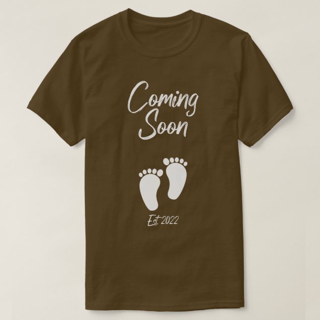 T-shirt Bientôt Grossesse Faire-part bébé Est (Design devant)