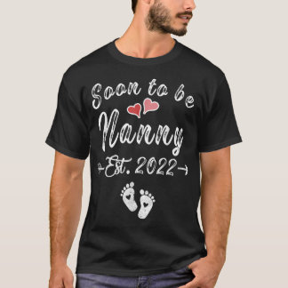T-shirt Bientôt la Nounou 2022 Fête des mères pour la nouv