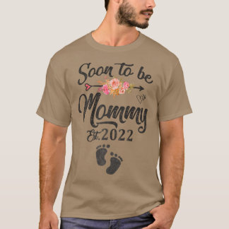 T-shirt Bientôt maman 2022 Fête des Mères Première Fête Ma