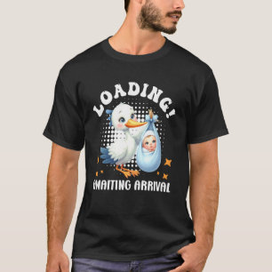 T-shirt Bientôt maman CHARGEMENT EN ATTENTE DE L'ARRIVÉE F
