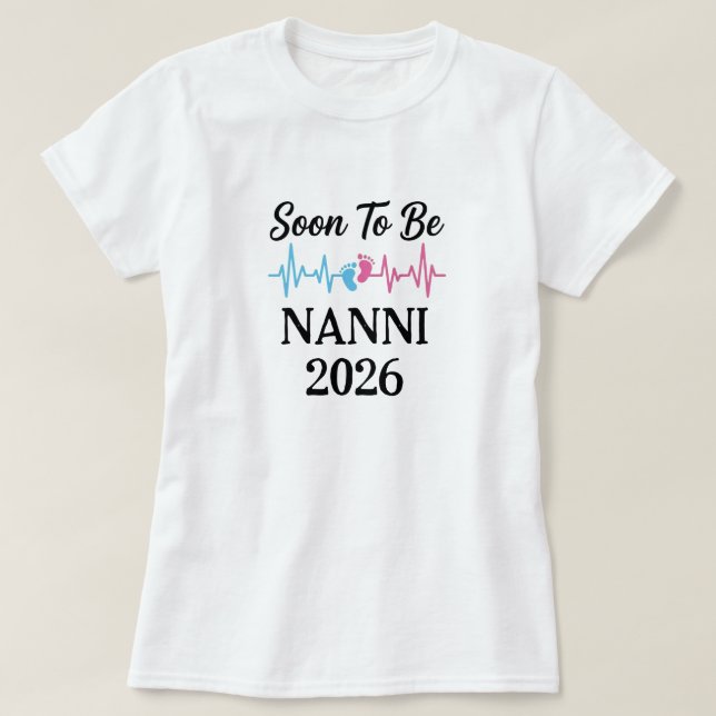 T-SHIRT BIENTÔT MAMIE 2026, NANNI, MIMI (Design devant)