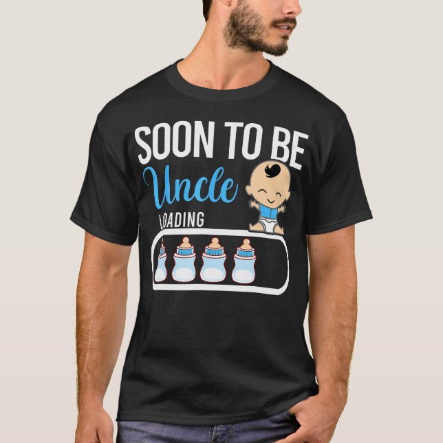 T-shirt Bientôt Oncle Garçon Annonce de Grossesse Oncle  (Devant)