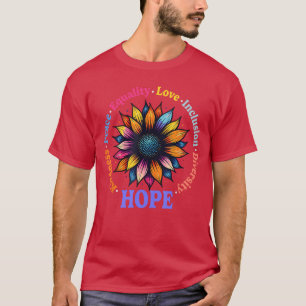 T-shirt Bienveillance Paix Égalité Amour Espoir Diversité
