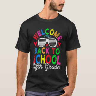 T-shirt Bienvenue 5e année Filles Garçons Équipe Enseignan