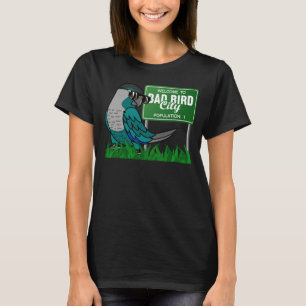 T-shirt Bienvenue à Bad Bird City I Turquoise Green Cheek